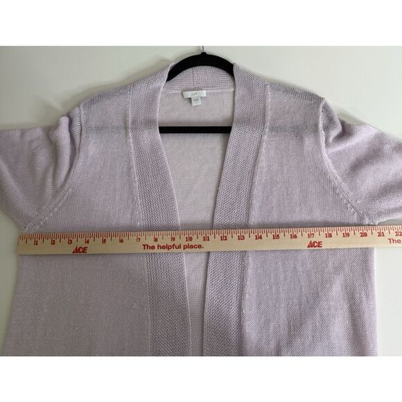 J Jill Cardigan Sweater Womens Sz XS Purple Linen Open Lightweight Long Duster - Picture 4 of 8